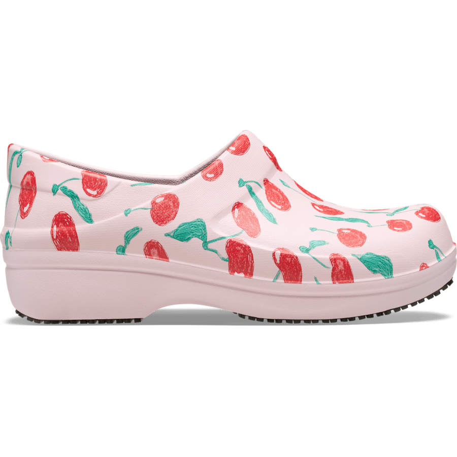 Pink Milk Neria Pro II LiteRide Graphic Work Clog - Side - Crocs PFD