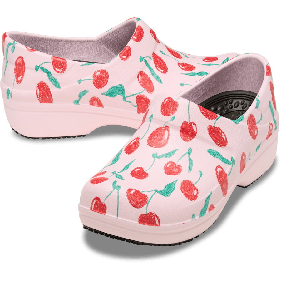 Pink Milk Neria Pro II LiteRide Graphic Work Clog - Pair - Crocs PFD