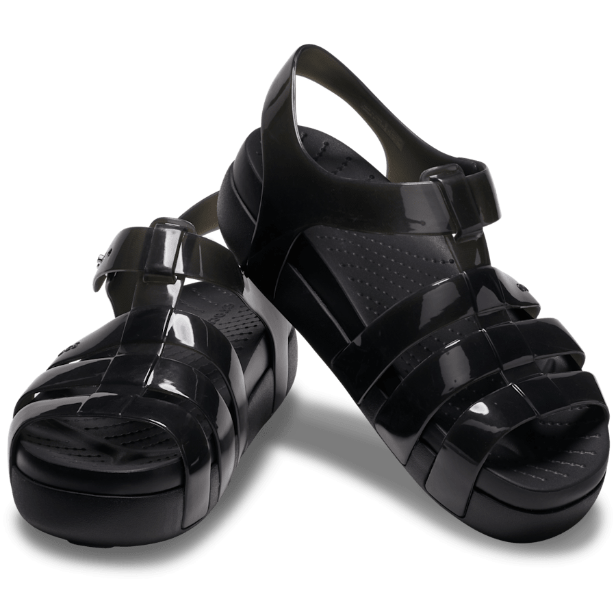 Black Crocs Splash Glossy Fisherman - Pair - Crocs