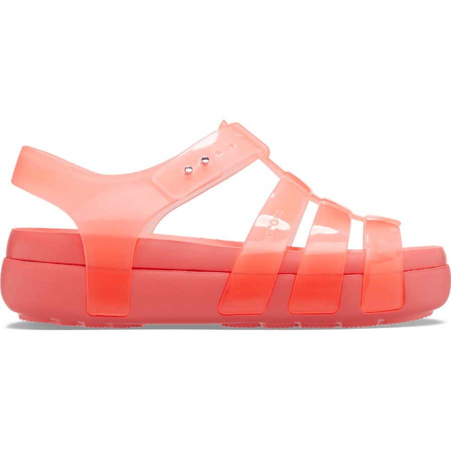 네온 워터멜론 크록스 스플래쉬 글로시 피셔맨 - 옆면 - Crocs