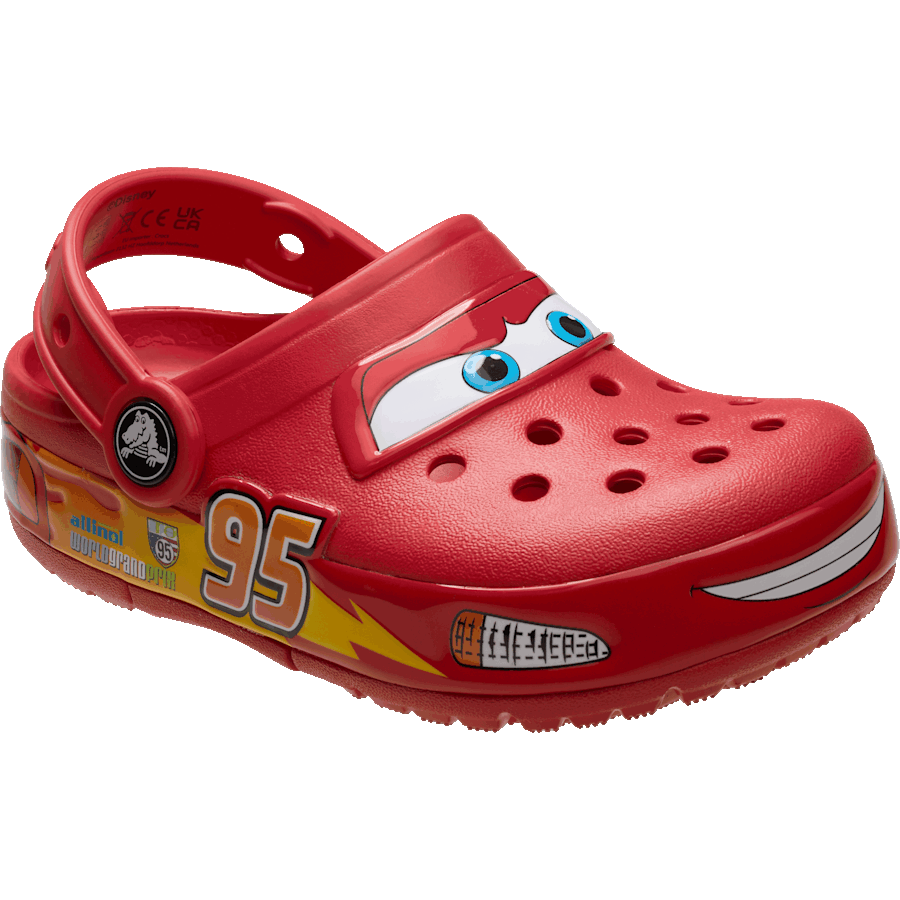 Red Toddlers' Disney and Pixar Cars' Lightning McQueen Clog - Custom Angle - Crocs