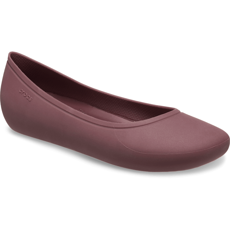 Dark Cherry Brooklyn Flat - Angle - Crocs