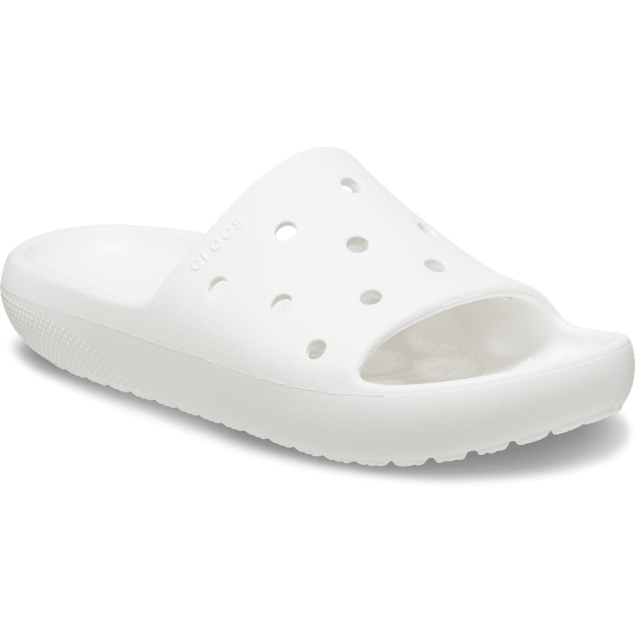 White Classic Slide - Angle - Crocs