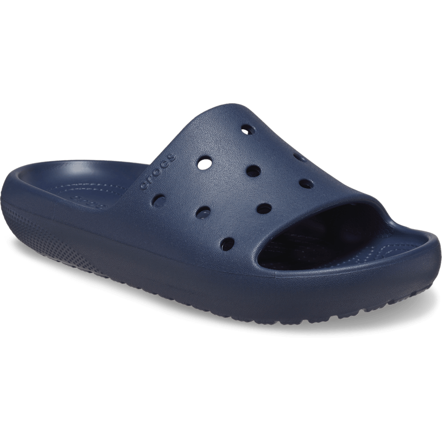 Navy Classic Slide - Angle - Crocs
