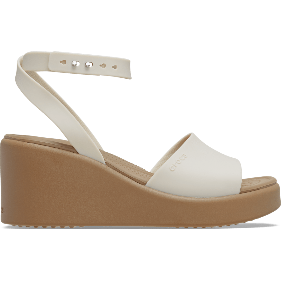 Sandstone / Sepia Brooklyn Ankle Strap Wedge - Side - Crocs