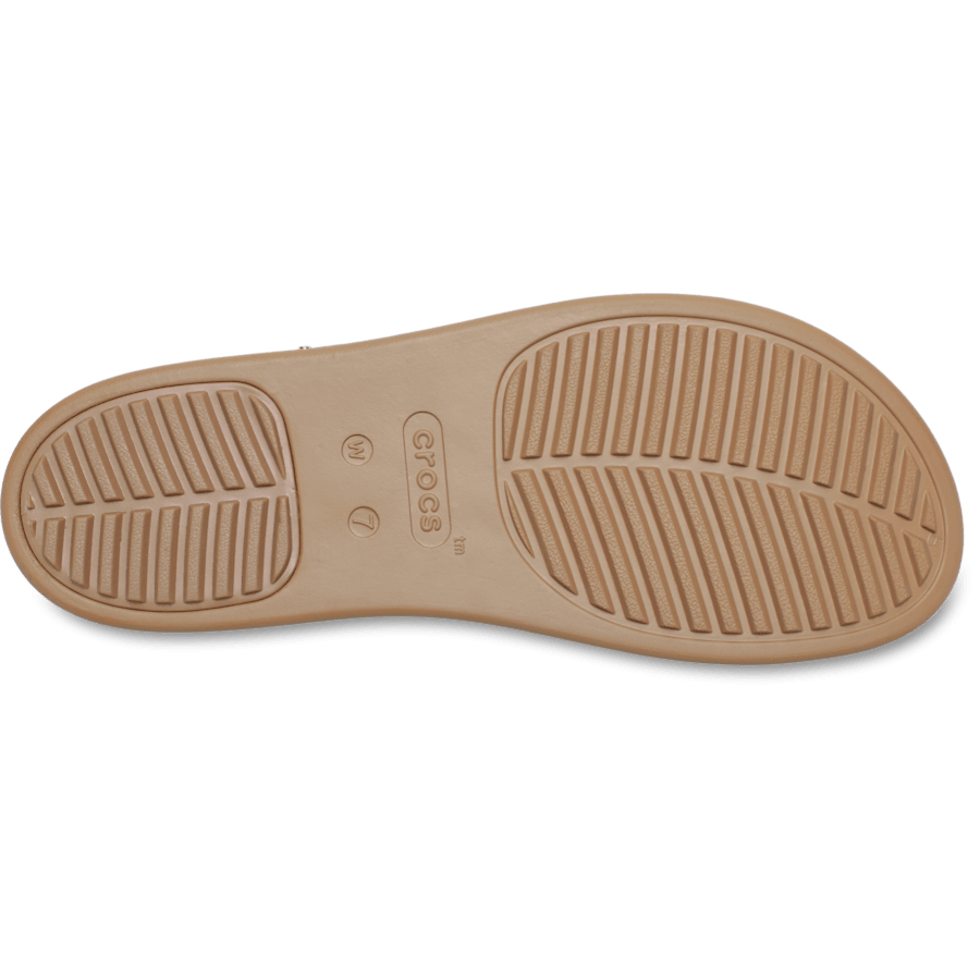 Sandstone / Sepia Brooklyn Ankle Strap Wedge - Bottom - Crocs