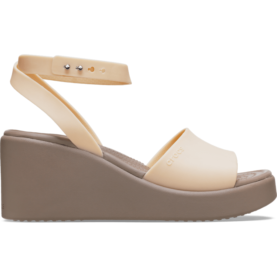 Shiitake Brooklyn Ankle Strap Wedge - Side - Crocs
