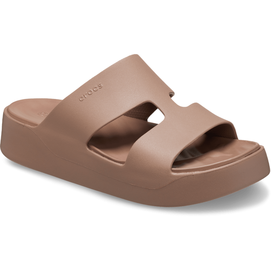 Latte Getaway Platform H-Strap - Angle - Crocs