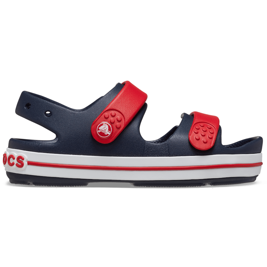 Navy / Varsity Red Kids' Crocband™ Cruiser Sandal - Side - Crocs