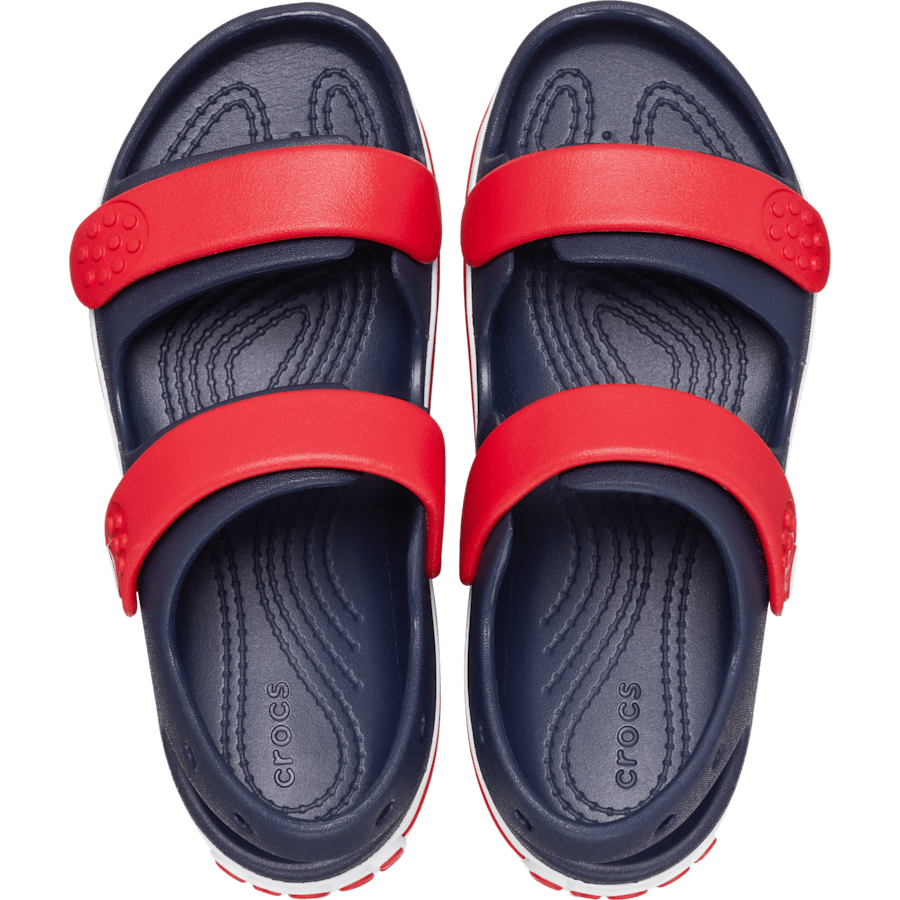 Navy / Varsity Red Toddler Crocband™ Cruiser Sandal - Top - Crocs