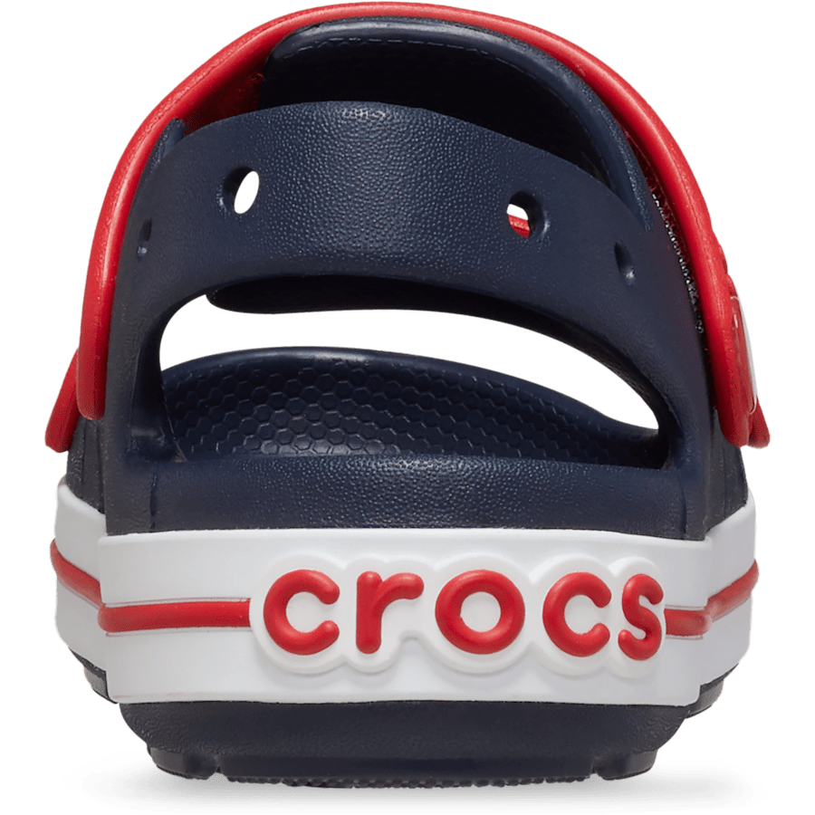 Navy / Varsity Red Toddler Crocband™ Cruiser Sandal - Back - Crocs