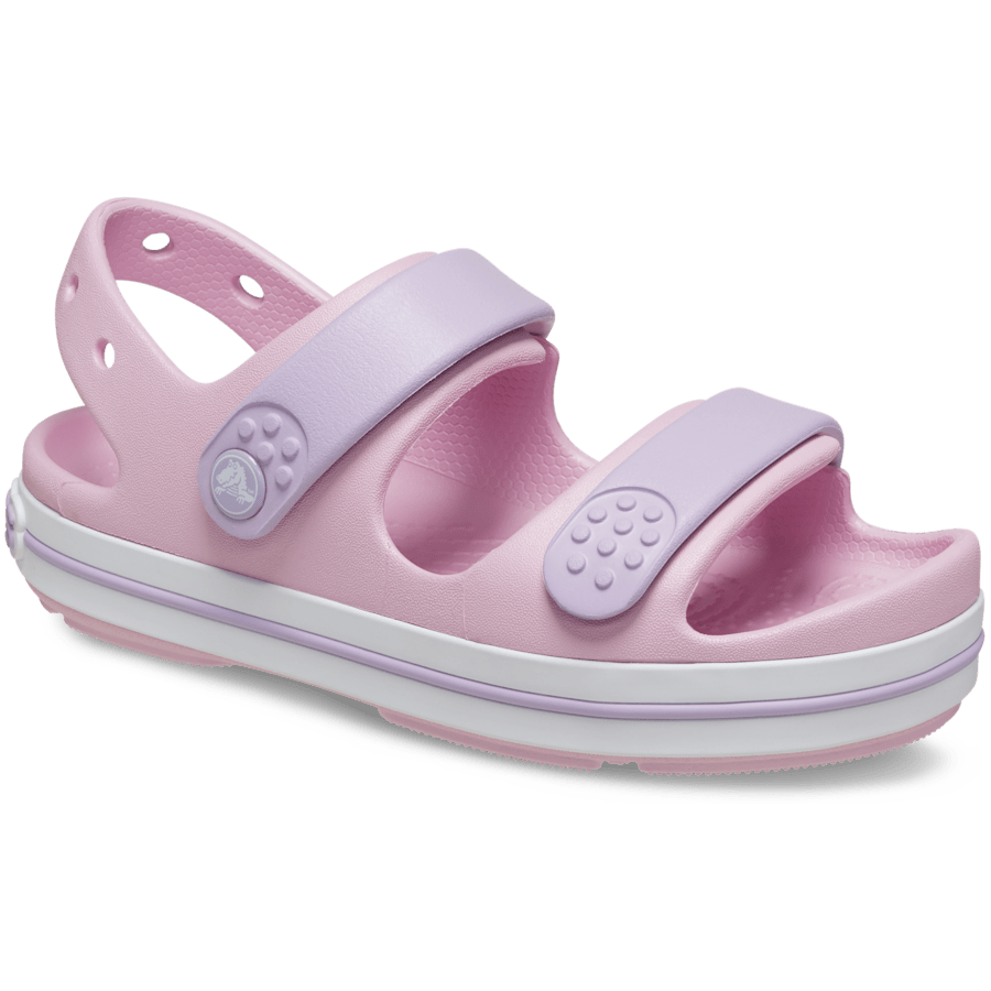 Ballerina / Lavender Toddler Crocband™ Cruiser Sandal - Angle - Crocs