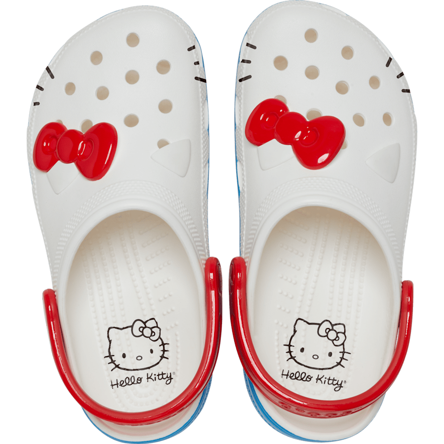White Hello Kitty Classic Clog - Side - Crocs