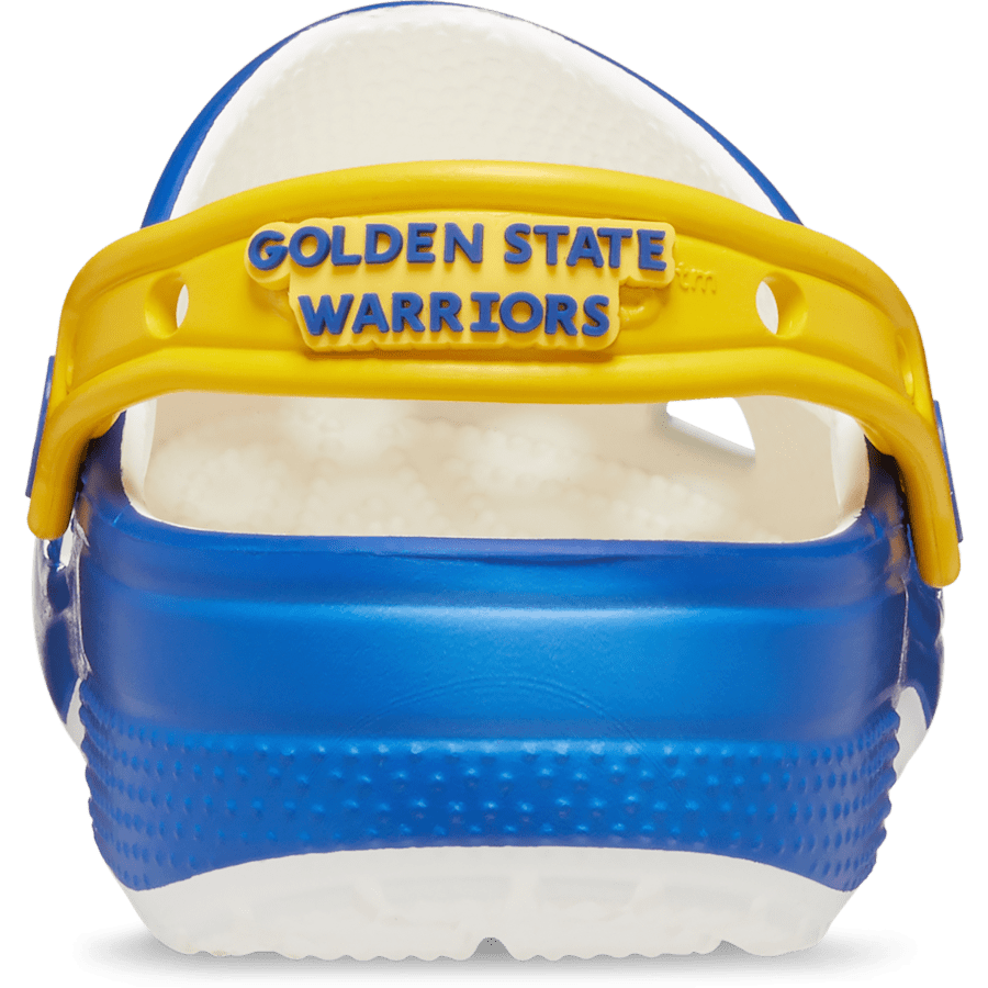 White NBA Golden State Warriors Classic Clog - Back - Crocs