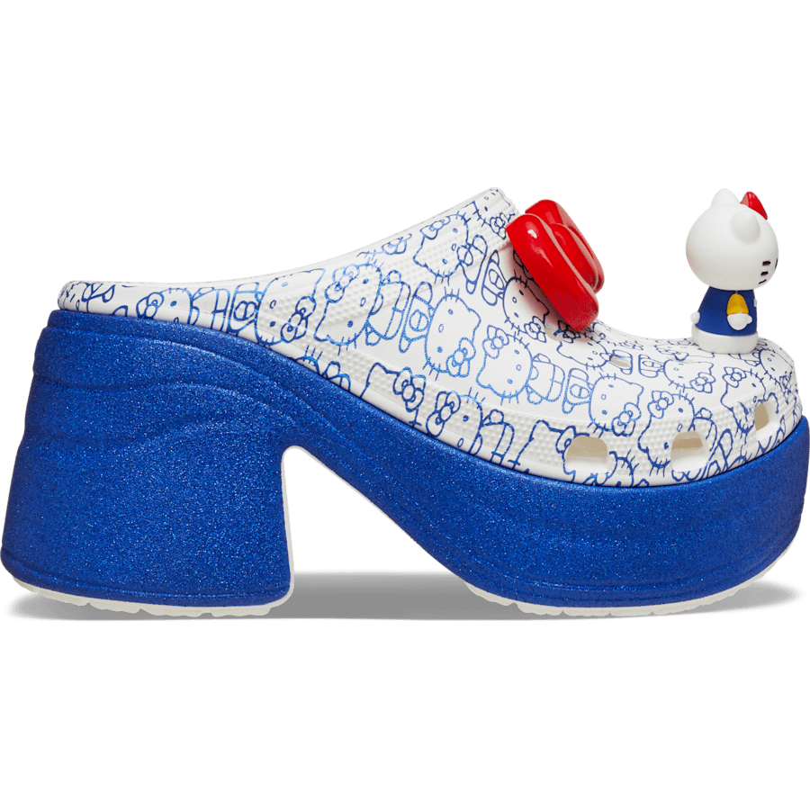 White Hello Kitty Siren Clog - Side - Crocs