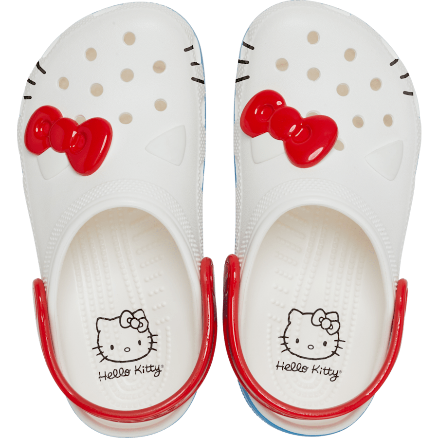 White Kids' Hello Kitty Classic Clog - Side - Crocs