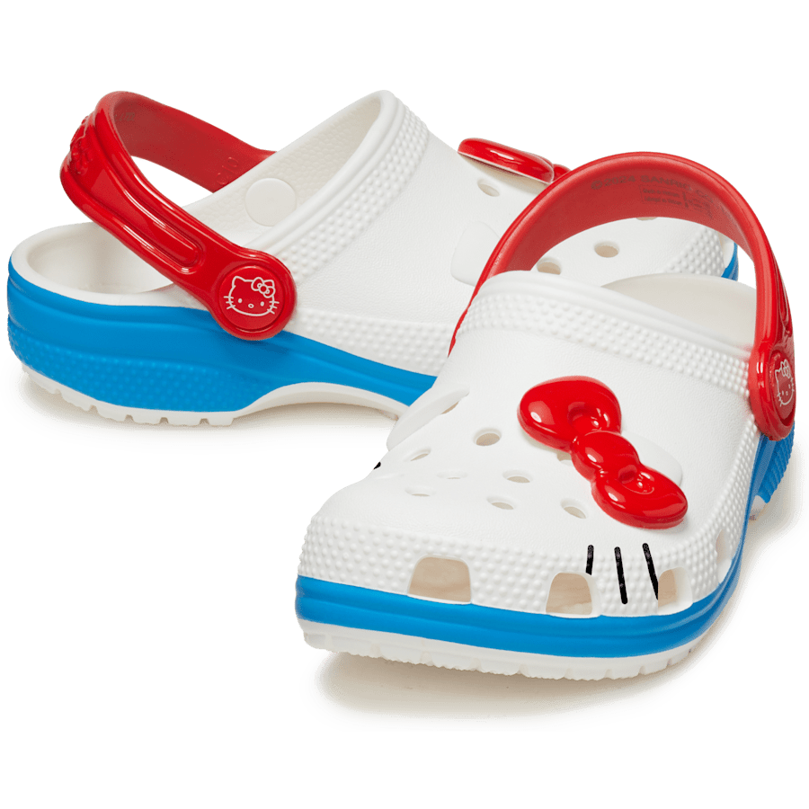 White Kids' Hello Kitty Classic Clog - Pair - Crocs