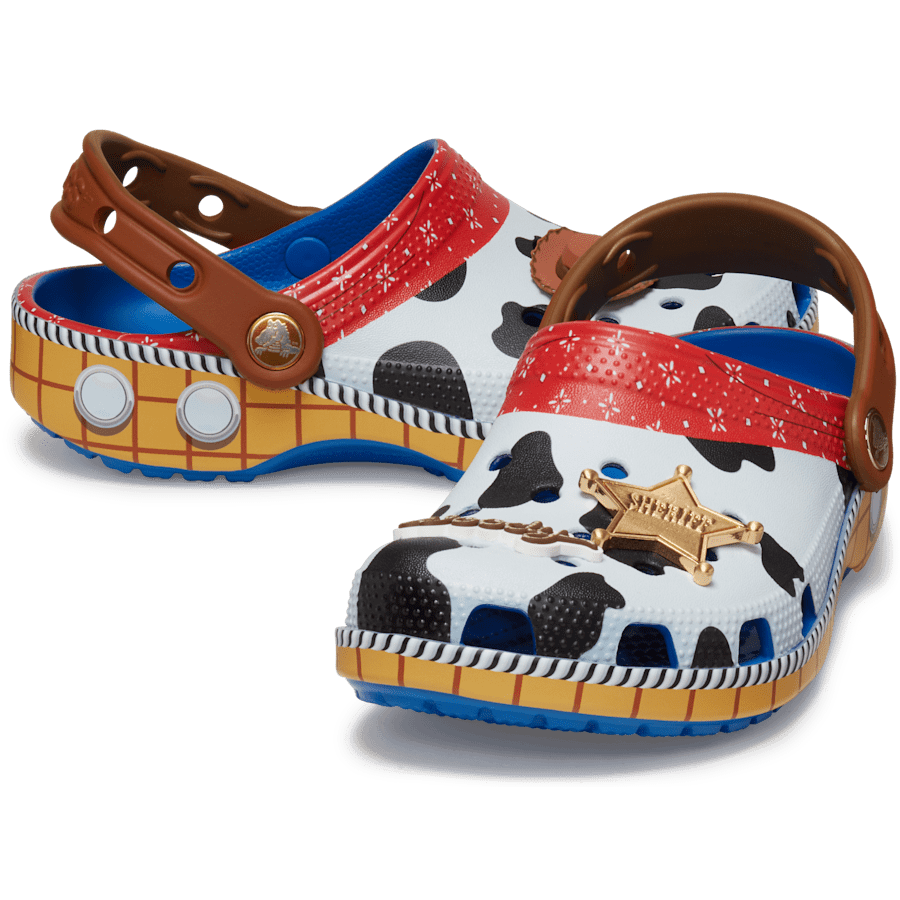 Blue Jean Kids’ Sheriff Woody Classic Clog - Custom Angle - Crocs