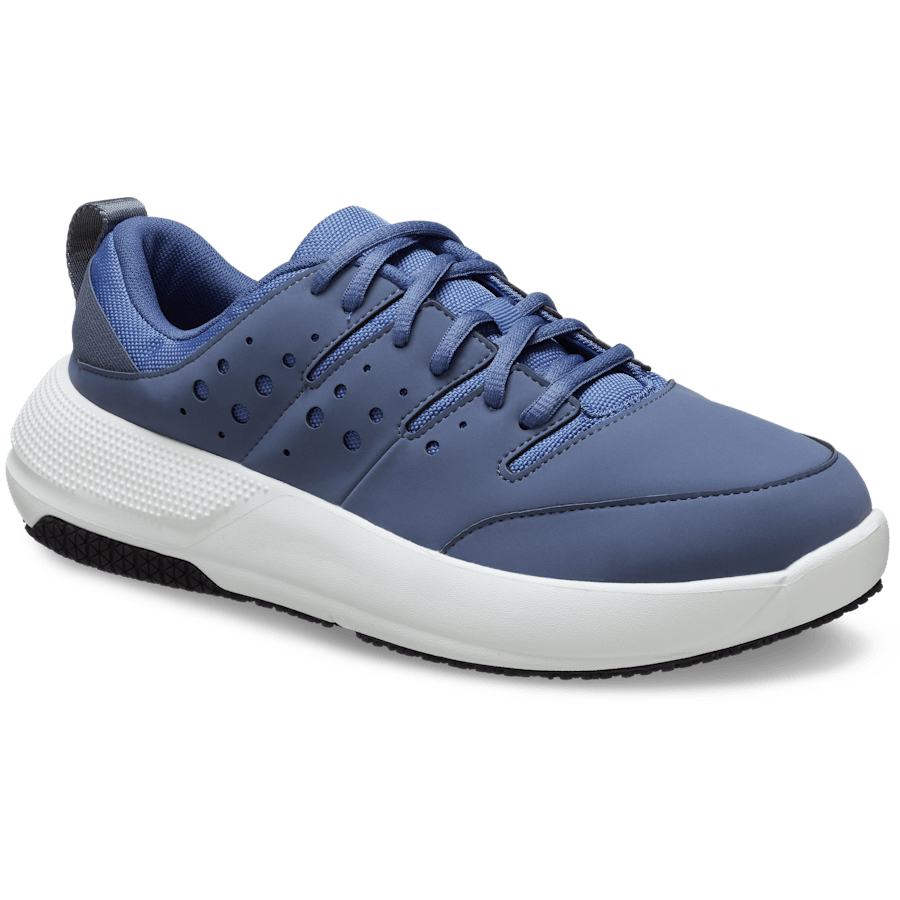 Storm / Bijou Blue Men's On the Clock Work Sneaker - Angle - Crocs