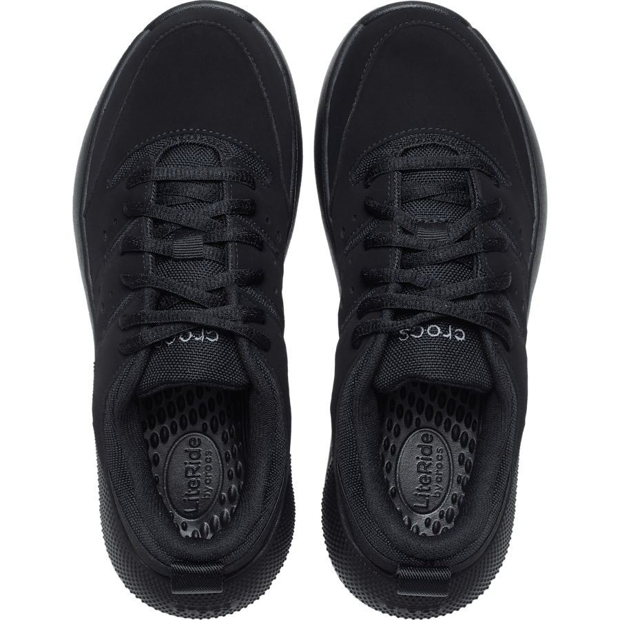 Triple Black Women's On the Clock Work Sneaker - Top - Crocs PFD