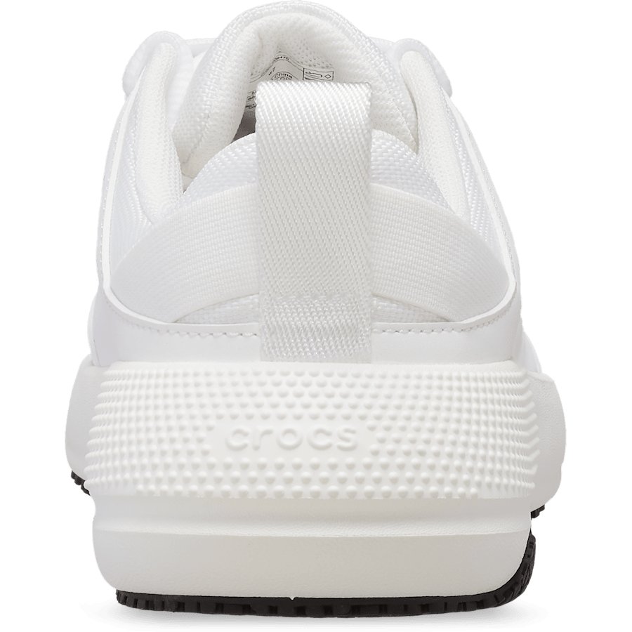 White / White Women's On the Clock Work Sneaker - Back - Crocs PFD