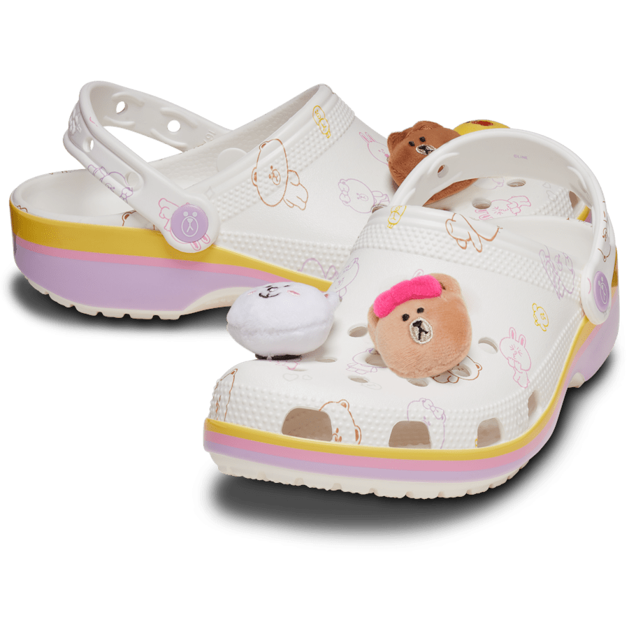 White LINE FRIENDS Classic Clog - Pair - Crocs