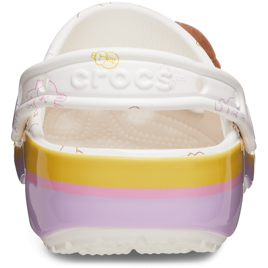 White LINE FRIENDS Classic Clog - Back - Crocs