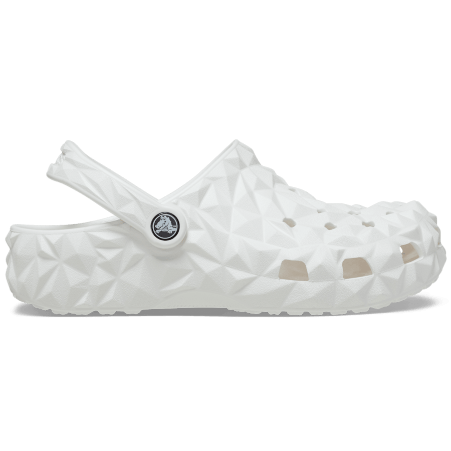 White Classic Geometric Clog - Side - Crocs
