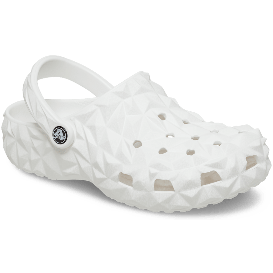 White Classic Geometric Clog - Angle - Crocs