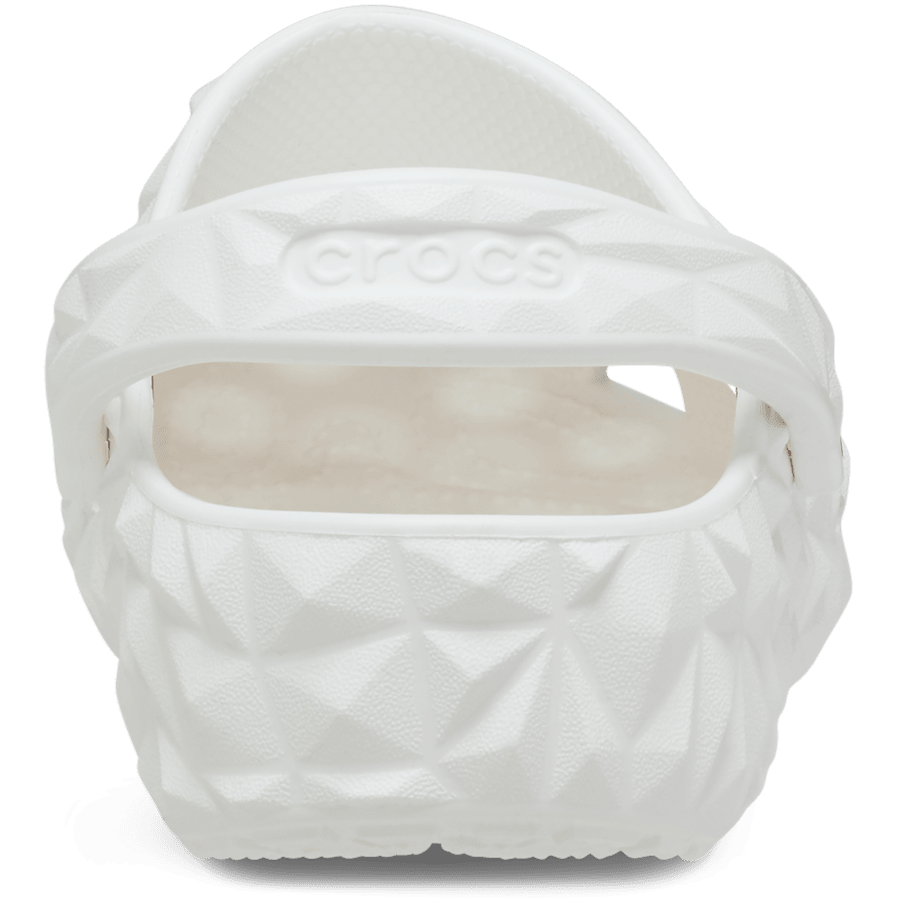 White Classic Geometric Clog - Back - Crocs