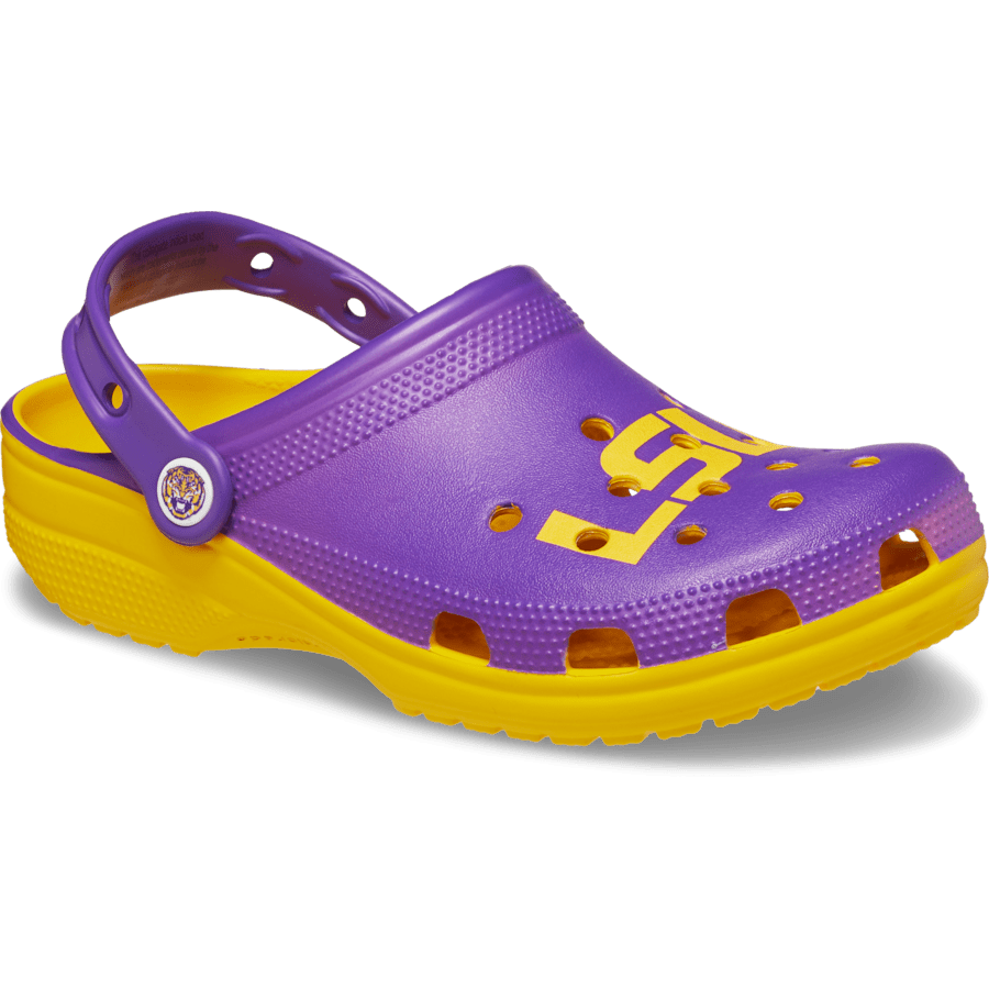Sunflower LSU Classic Clog - Angle - Crocs