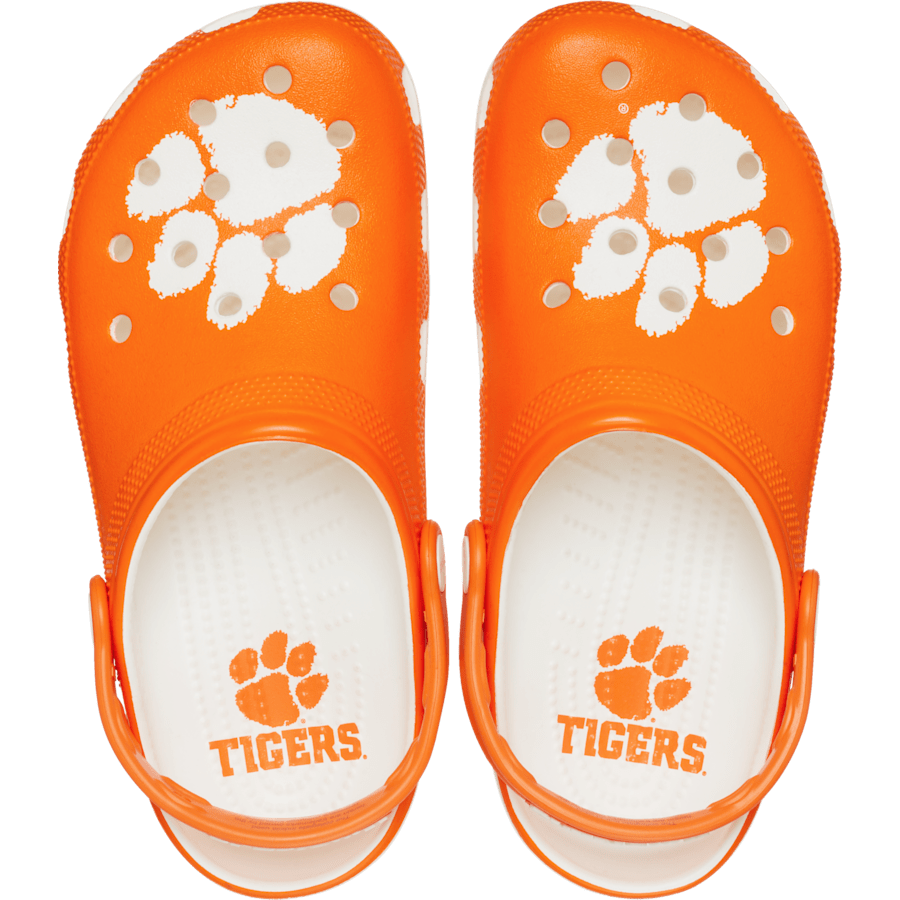 White Clemson Classic Clog - Side - Crocs