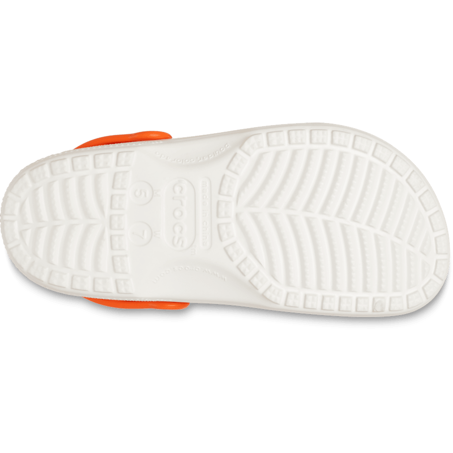 White Clemson Classic Clog - Bottom - Crocs