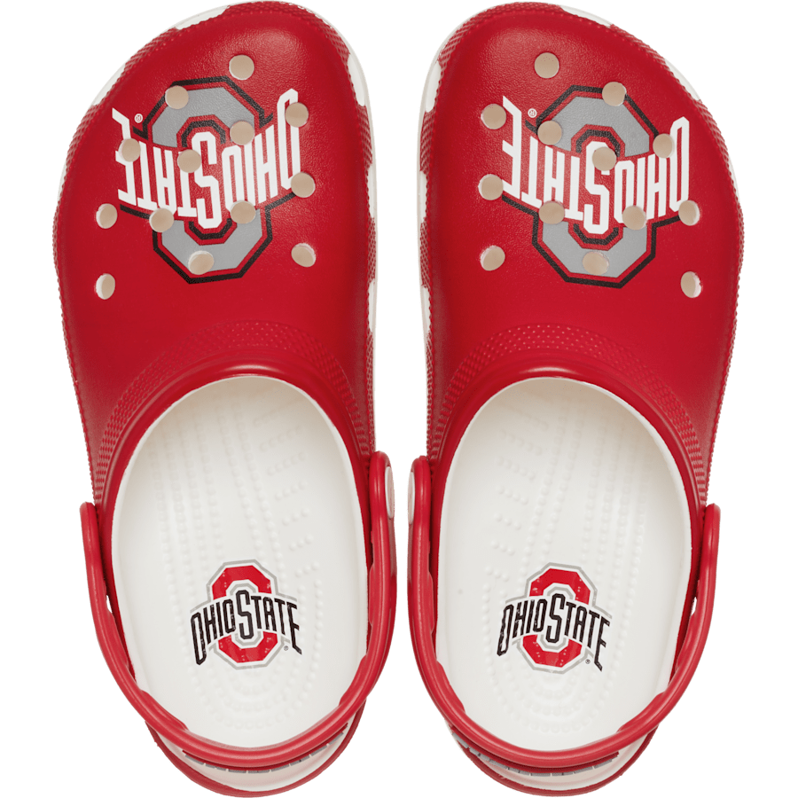 White Ohio State Classic Clog - Side - Crocs