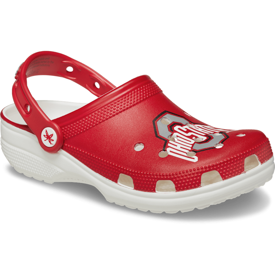 White Ohio State Classic Clog - Angle - Crocs