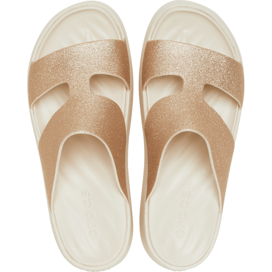 Stucco Getaway Platform Glitter H-Strap - Top - Crocs