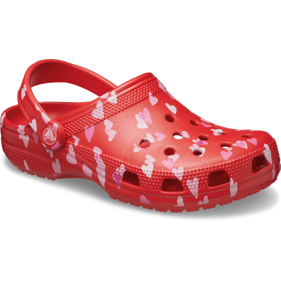Cherry Red Classic Valentine’s Day Clog - Angle - Crocs