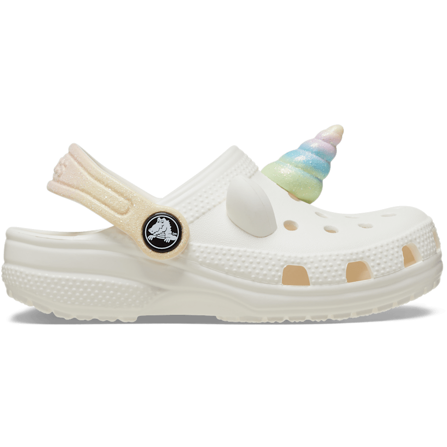 Chalk Toddlers' Classic I AM Rainbow Unicorn Clog - Side - Crocs