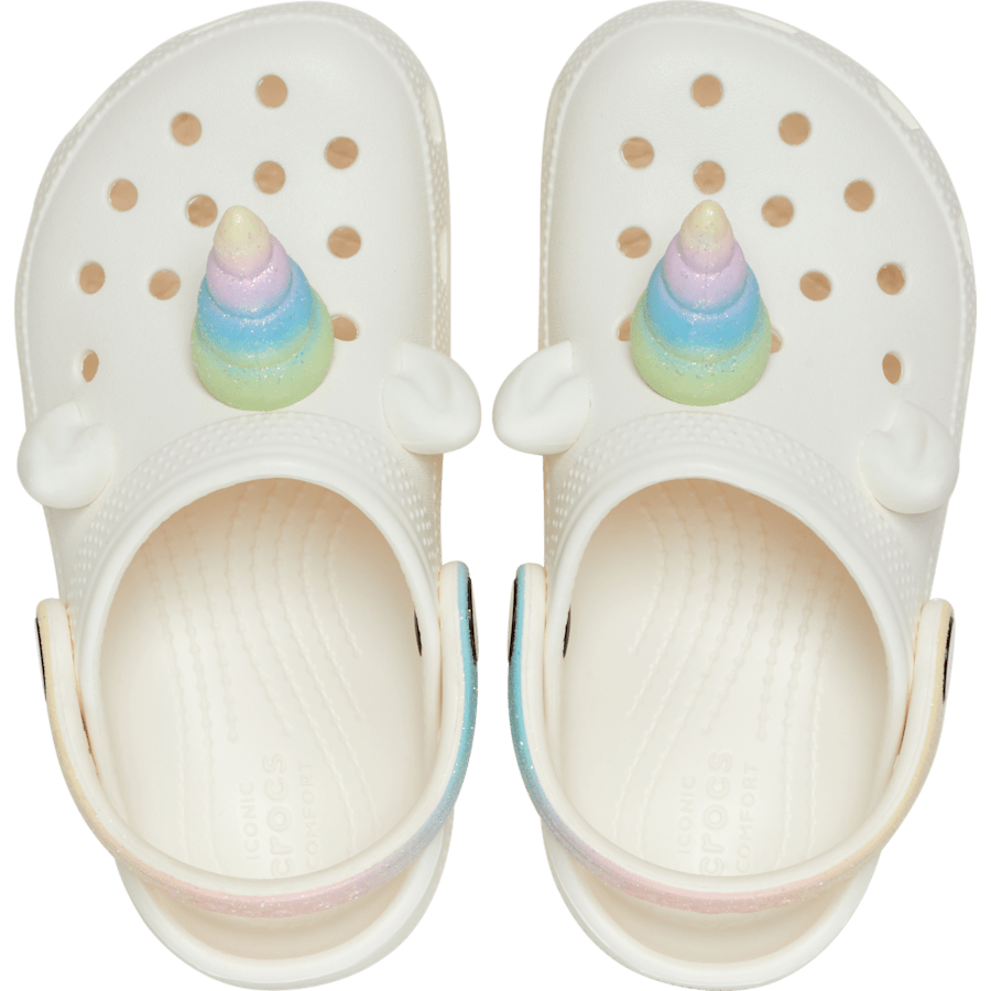 Chalk Toddlers' Classic I AM Rainbow Unicorn Clog - Top - Crocs