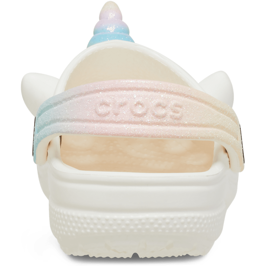 Chalk Toddlers' Classic I AM Rainbow Unicorn Clog - Back - Crocs
