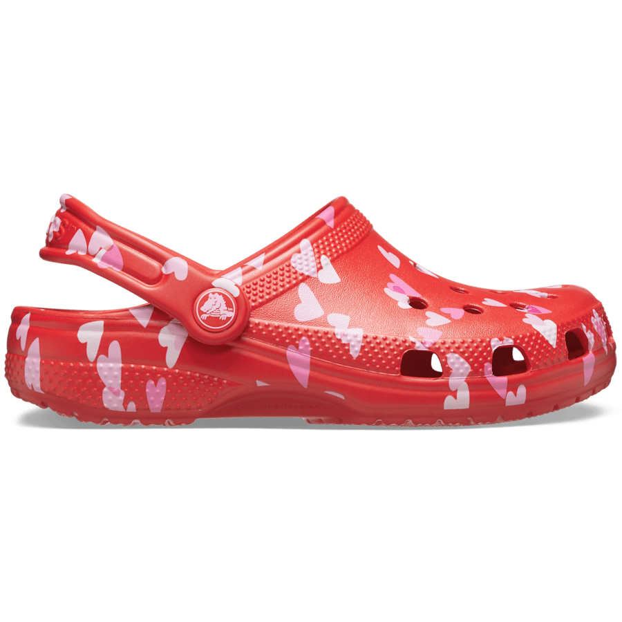 Cherry Red Kids’ Classic Valentine’s Day Clog - Side - Crocs