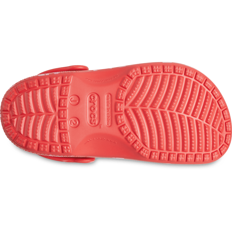 Cherry Red Kids’ Classic Valentine’s Day Clog - Bottom - Crocs