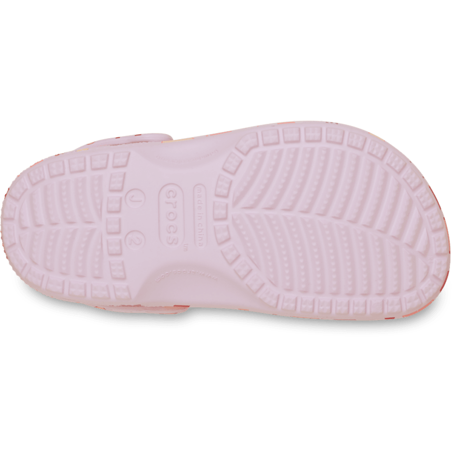 Pink Milk/Hearts Kids’ Classic Valentine’s Day Clog - Bottom - Crocs