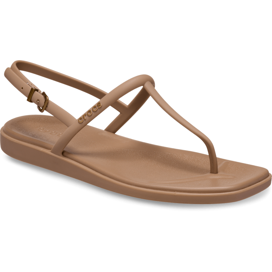 Milk Chocolate Women's Miami Thong Flip - Angle - Crocs