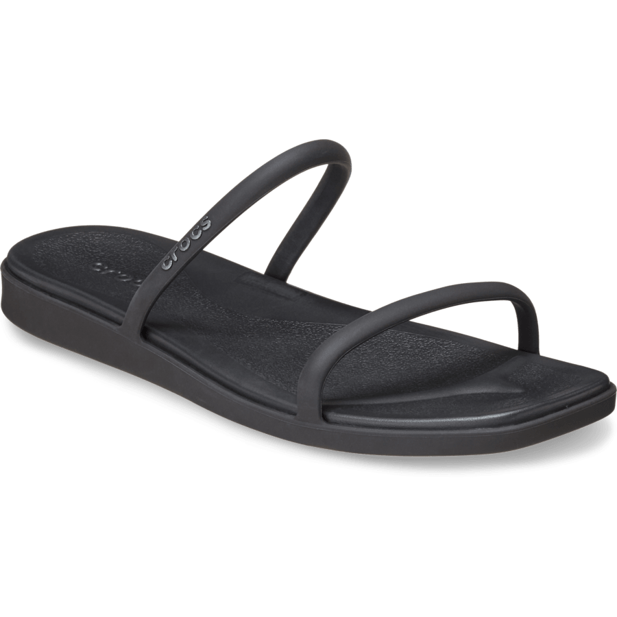 Black Miami Two Strap Sandal - Angle - Crocs