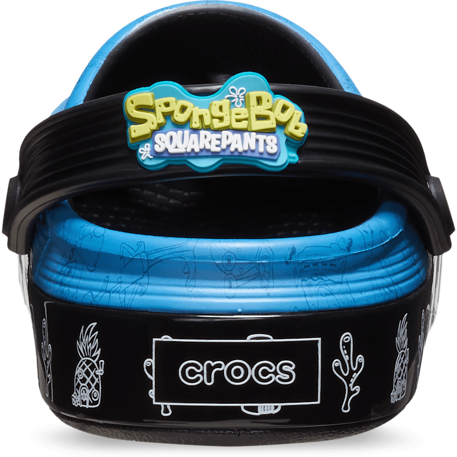 Black Kids' SpongeBob Off Court Clog - Back - Crocs