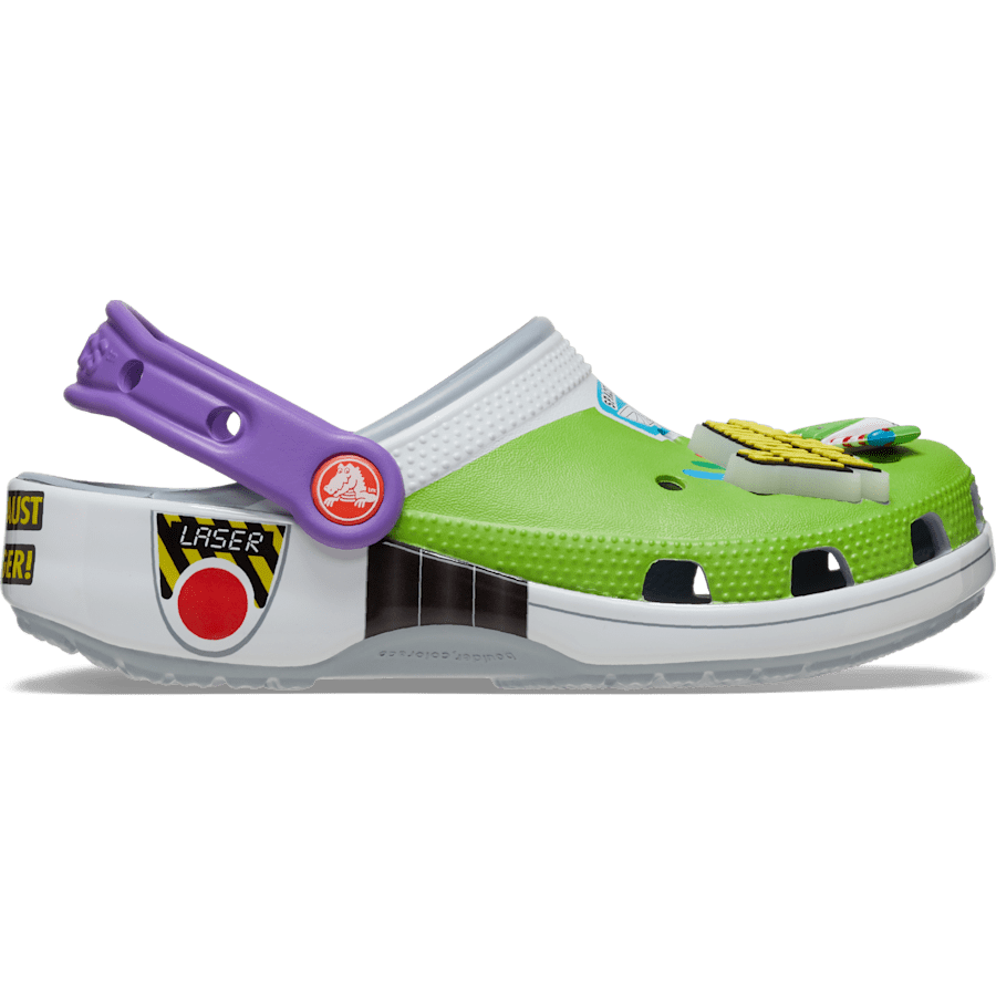 Blue Grey Kids’ Buzz Lightyear Classic Clog - Side - Crocs