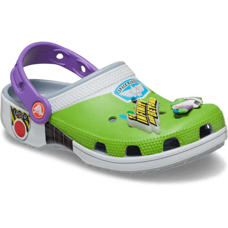 Blue Grey Kids’ Buzz Lightyear Classic Clog - Angle - Crocs