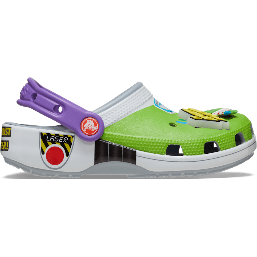 Blue Grey Toddlers' Disney Pixar's Toy Story Buzz Classic Clog - Side - Crocs