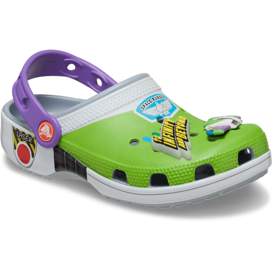 Blue Grey Toddlers' Disney Pixar's Toy Story Buzz Classic Clog - Angle - Crocs